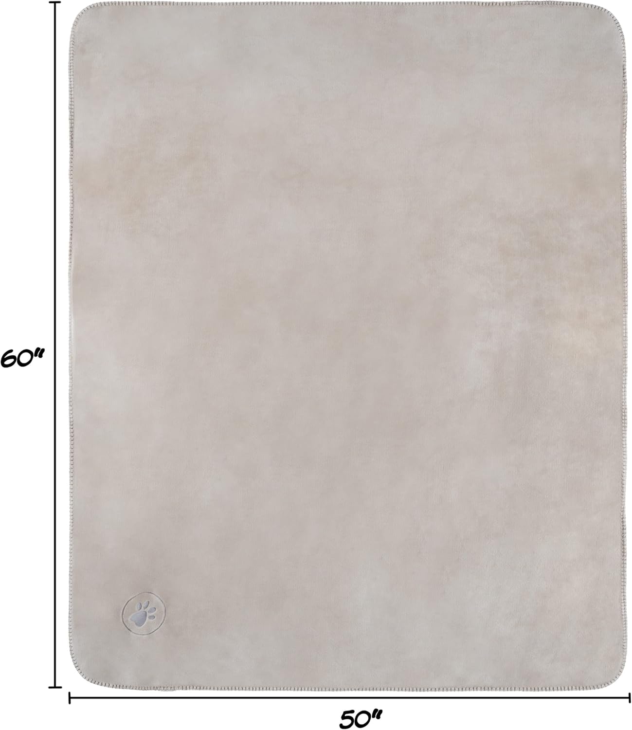 Waterproof Pet Blanket - 50x60-Inch Reversible Sherpa Fleece Throw Protects Couches, Cars, and Beds from Spills, Stains, and Fur by PETMAKER (Gray)