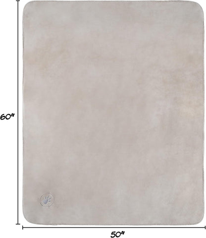Waterproof Pet Blanket - 50x60-Inch Reversible Sherpa Fleece Throw Protects Couches, Cars, and Beds from Spills, Stains, and Fur by PETMAKER (Gray)