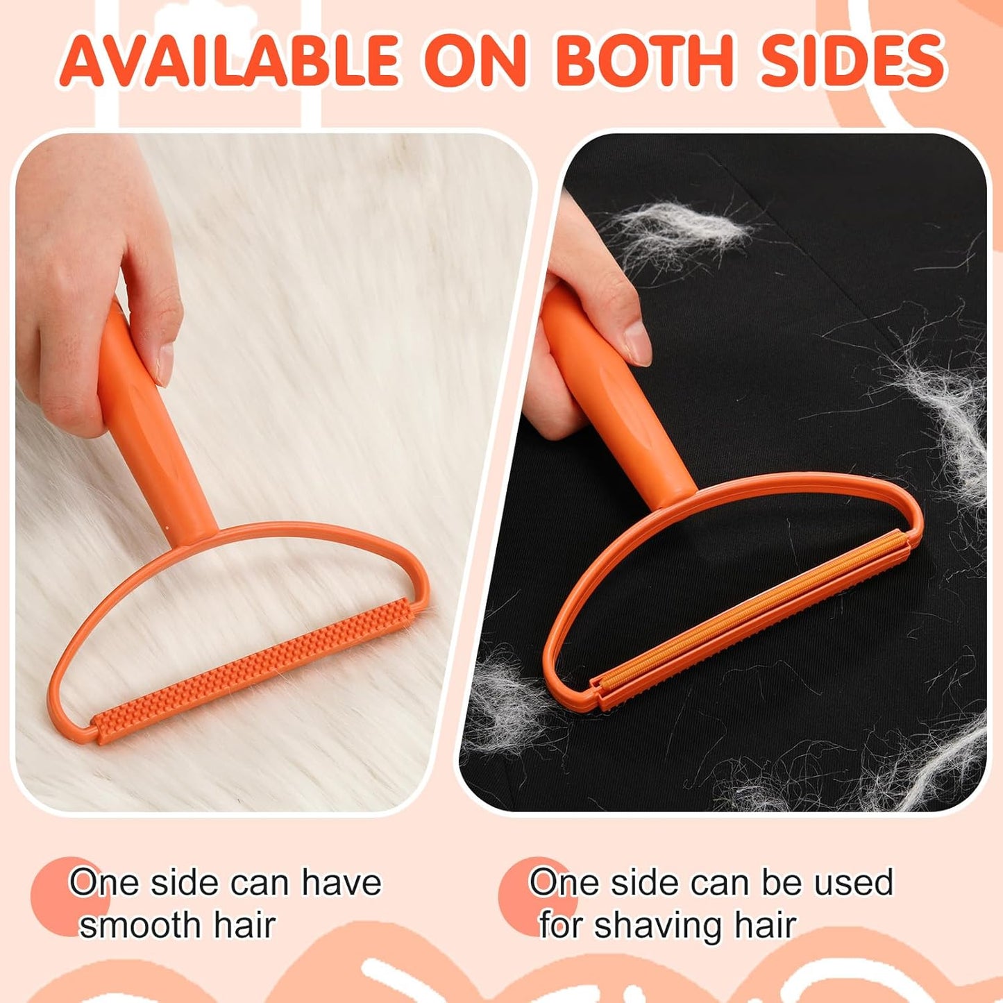 Honeydak 3 Pieces Hair Remover Tool Dog Hair Remover Pro Silicone Cleaner Brush Roller Fuzz Hairball Brush for Carpet Rake, Car Mat, Couch, Pet Bed, Clothes