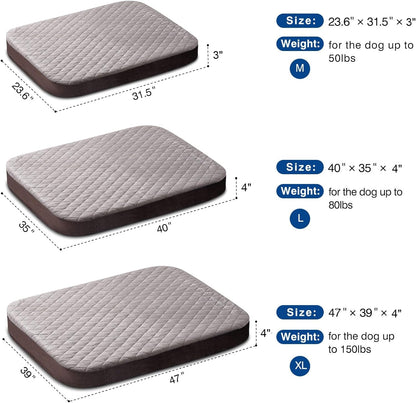 Large Dog Bed, High Density Foam, Good Resilience for Enough Cushion to Large Dogs Such as Great Dane, 47 * 39 Inches Widen Pet Bed, Non Slip Bottom with Removable Washable Cover