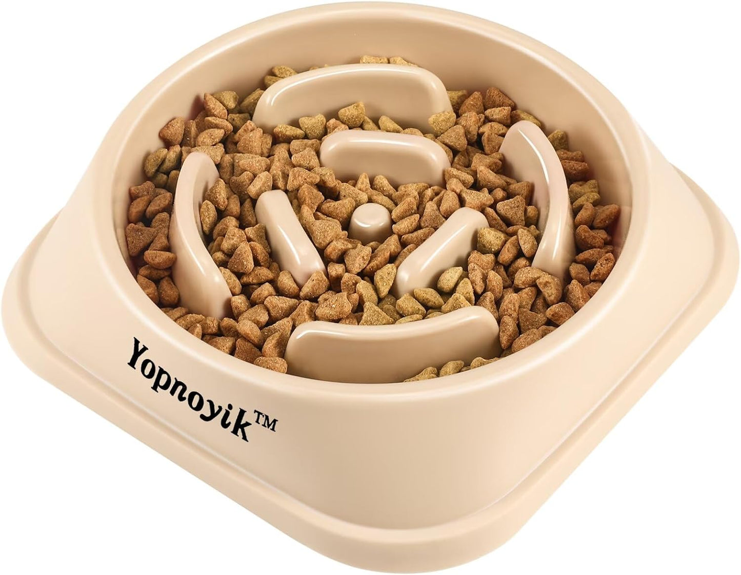 2 Pack Slow Feeder Dog Bowls for Healthy Eating, Non-Slip and Anti-Choking Design, Reduces Bloating & Overeating for Medium Dogs and Cats, Easy to Clean