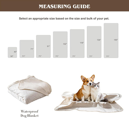 Waterproof Couch Cover, Reversible, Pet-Friendly, Washable and Anti-Slip Couch Covers for Sofa Protection with 3 Cushions, Sofa Slipcovers for Dogs and Cats (71×118in/Brown)