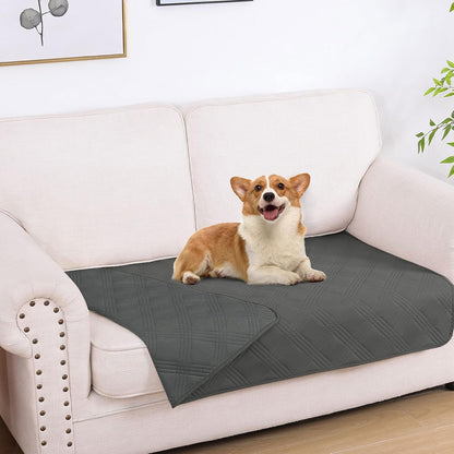 hyha Waterproof Dog Bed Blanket, Soft Pet Blankets, Waterproof Couch Cover for Dogs, Reversible Sofa Covers Washable for Furniture (30x70 Inch, Grey/Dark Grey)