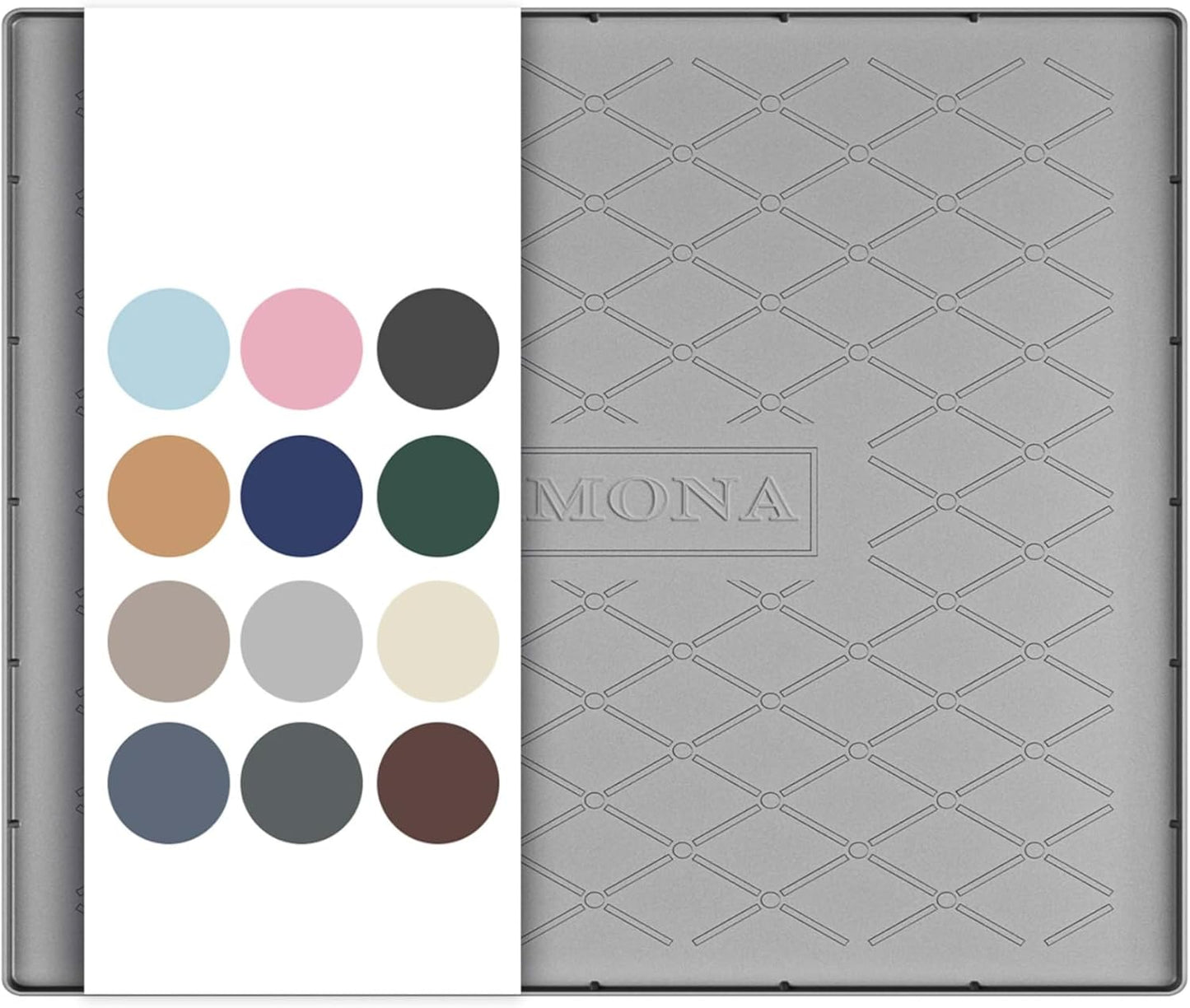 URMONA Under Sink Mat for Kitchen Waterproof, 34" x 22" Silicone Under Sink Mat for Shelf Liner Organizer, Cabinet Sink Protector Under Sink Liner for Bottom Kitchen, Bathroom(Light Grey)