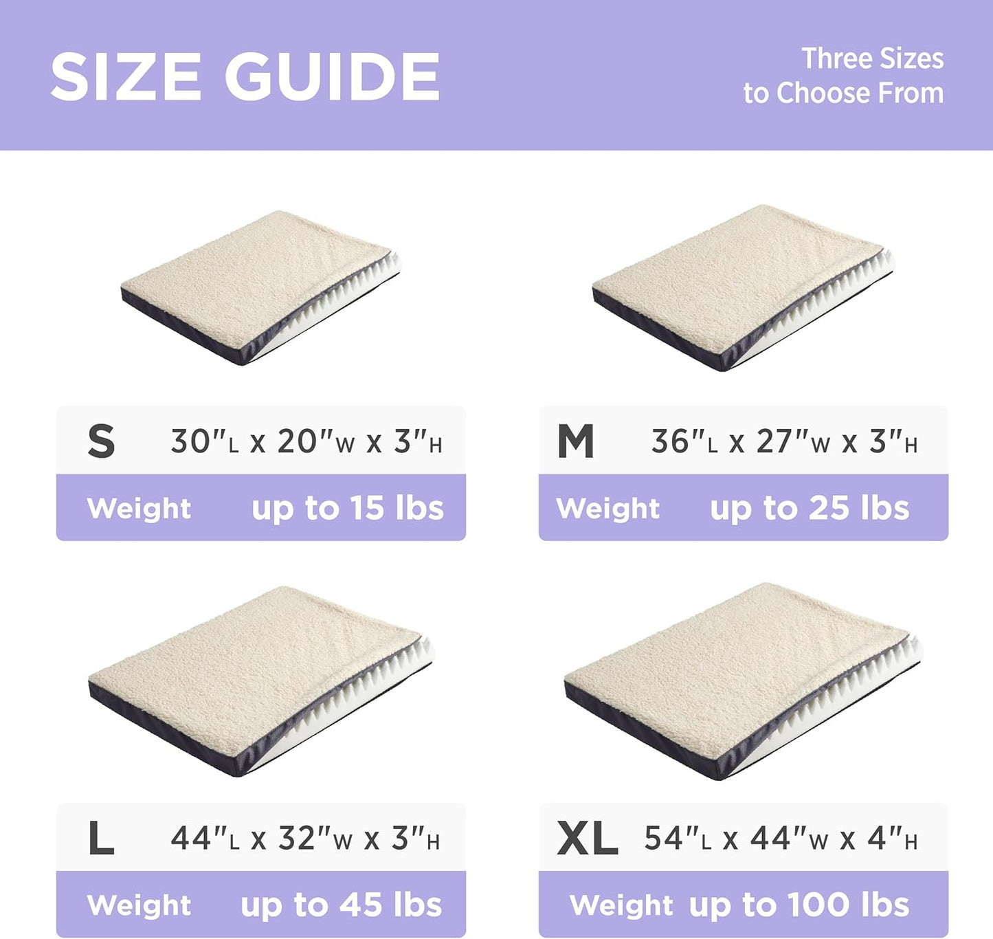 LE SURE Waterproof Dog Bed Cover Replacement Washable - Large Size for Pet Mat 36x27x3 Inches, Grey