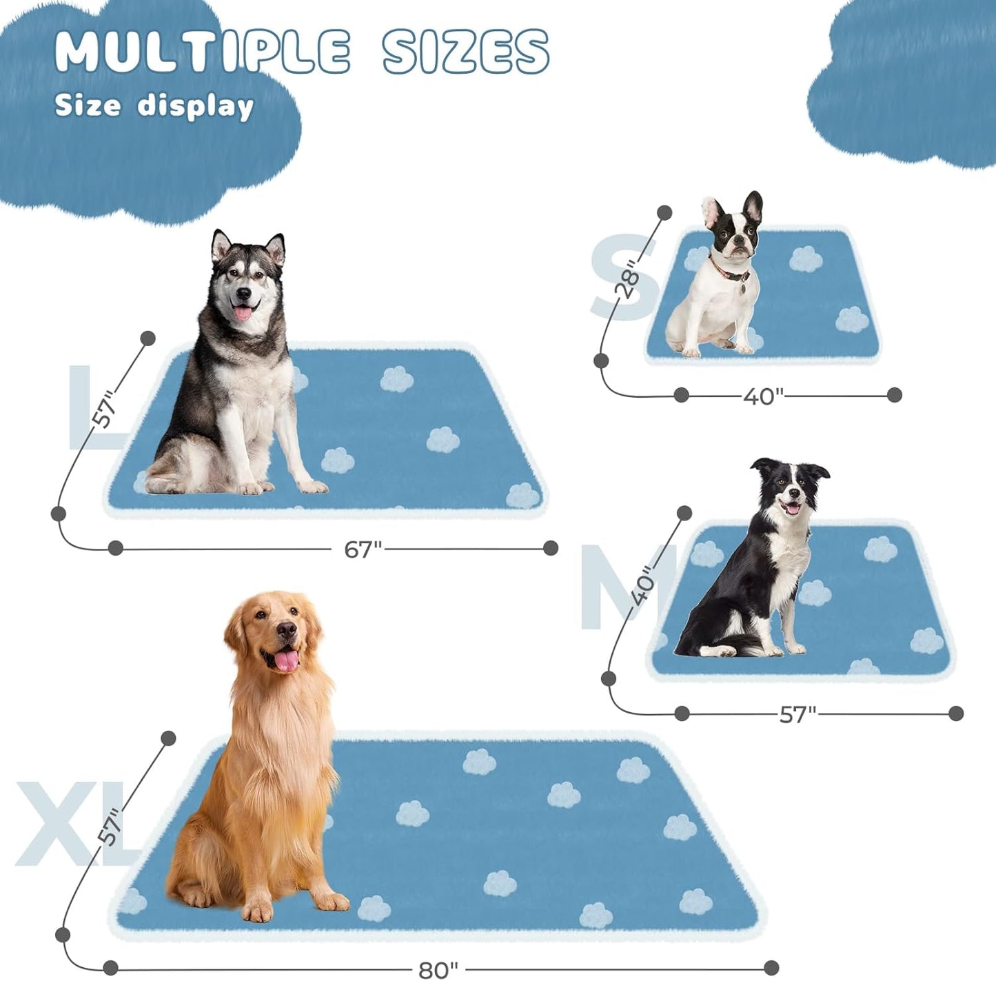 Luciphia Waterproof Pet Blanket for Medium Large Dogs Washable Fluffy Thick Jacquard Shag Fleece Warm Sherpa 3D Textured Flower Print for Cats Puppy Couch Protection (Green,40x28 inches)