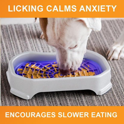 Neater Pets Neat-LIK Dog Lick Mat w/Mess-Proof Tray, Lick Mat for Dogs, Cats, Puppy, Reduces Anxiety & Boredom, Peanut Butter Slow Feeder, Interactive Treat Licking Pad (Green/Vanilla Bean)