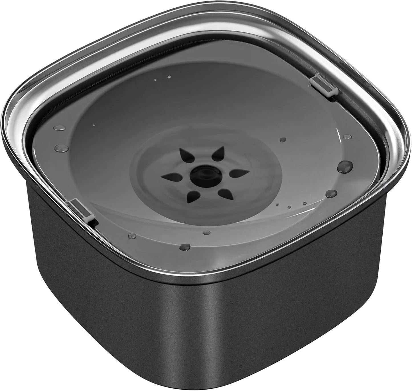 UPSKY 3L Dog Water Bowl 101oz Stainless Steel No Spill Large Capacity Dog Food Water Bowl Slow Water Feeder, Spill Proof Pet Water Dispenser Vehicle Carried Travel Water Bowl