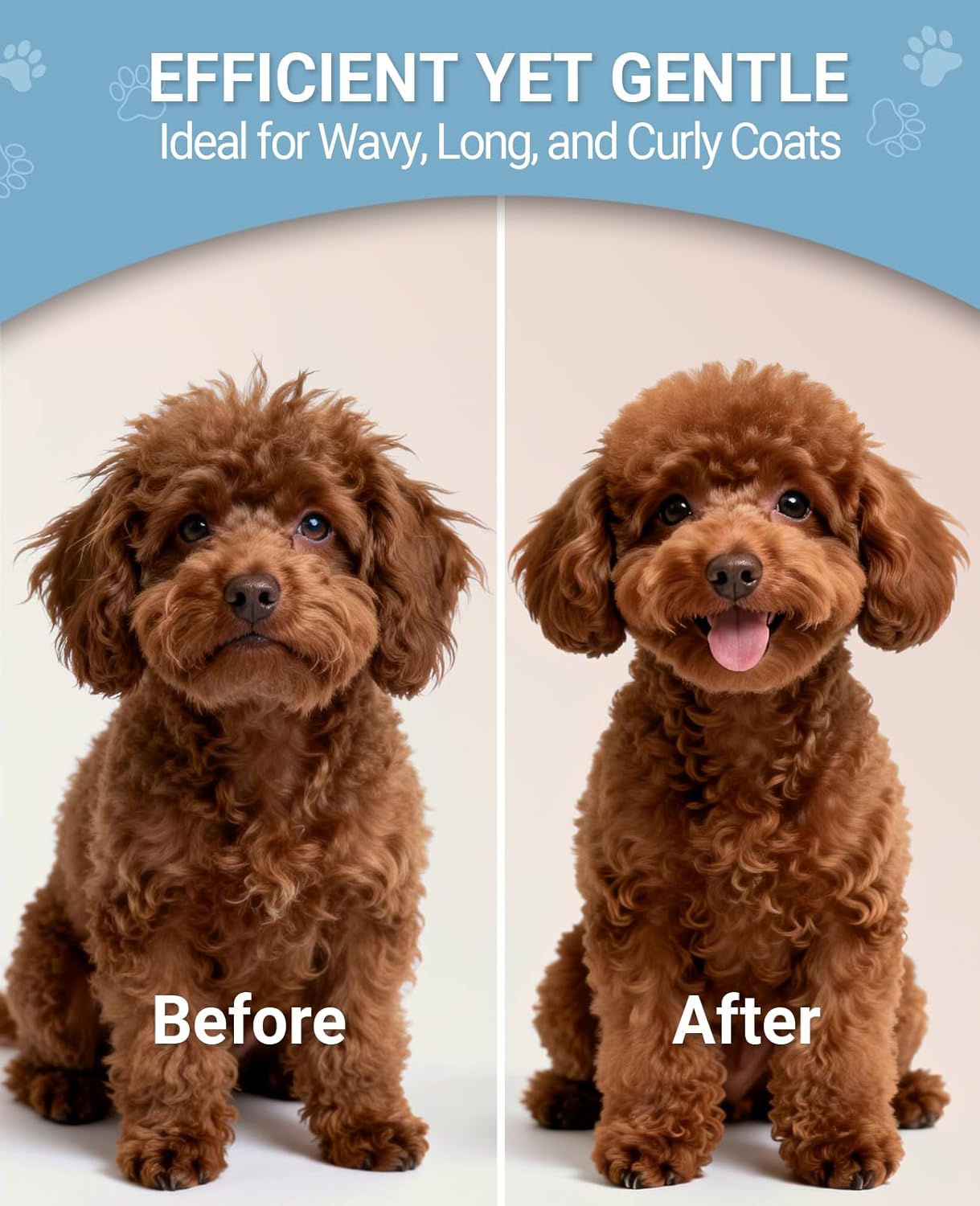 Dematting Comb for Dogs, Dematting Tool for Dogs & Cats - Serrated Matted Hair Removal Brush - Easily Remove Knots, Mats and Tangles - Designed for Wavy & Curly Coats