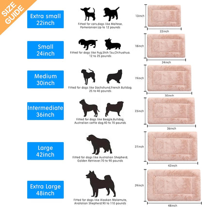 Dog Beds Crate Pad for Medium/Large Dogs Fit Metal,Ultra Soft, Washable & Anti-Slip Kennel Pad for Dogs Cozy Sleeping Mat,Gray 36inch