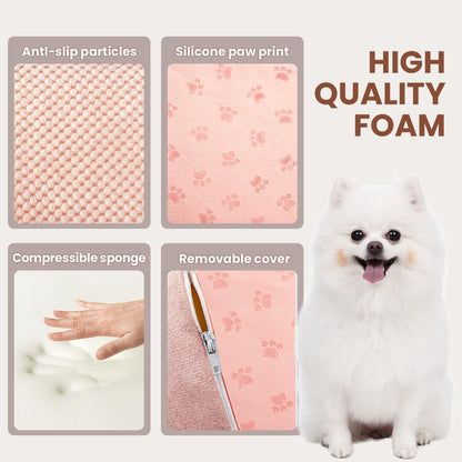 Dog Stairs for Small Dogs, 3 Tiers High Density Foam Dog Ramp, Extra Wide Non-Slip Pet Steps for High Beds Or Couch, Soft Foam Doggie Ladder for Dogs Injured, Older Pets, Small Cats