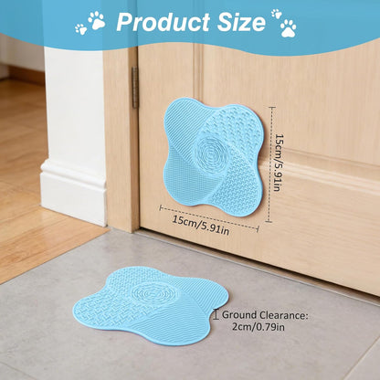 Lick Mat for Small Dogs with Suction Cups, Dog Lick Mat for Anxiety Relief, Slow Dog Feeder and Cat Licking Mat for Boredom Reducer, 1 Pack (Blue)