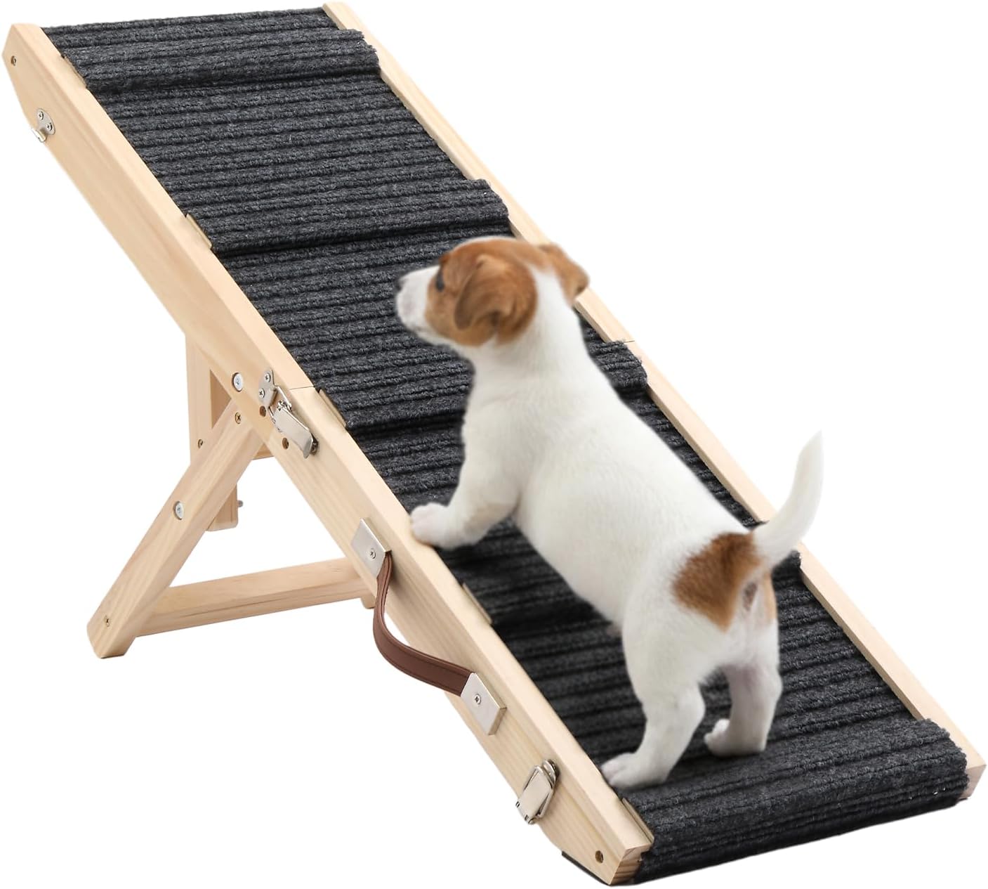 VINGLI Dog Ramp for Bed, 33" Foldable Dog Steps for Couch Height Adjustable, Portable Pet Ramp for Car with Non-Slip Mat (33 inch)