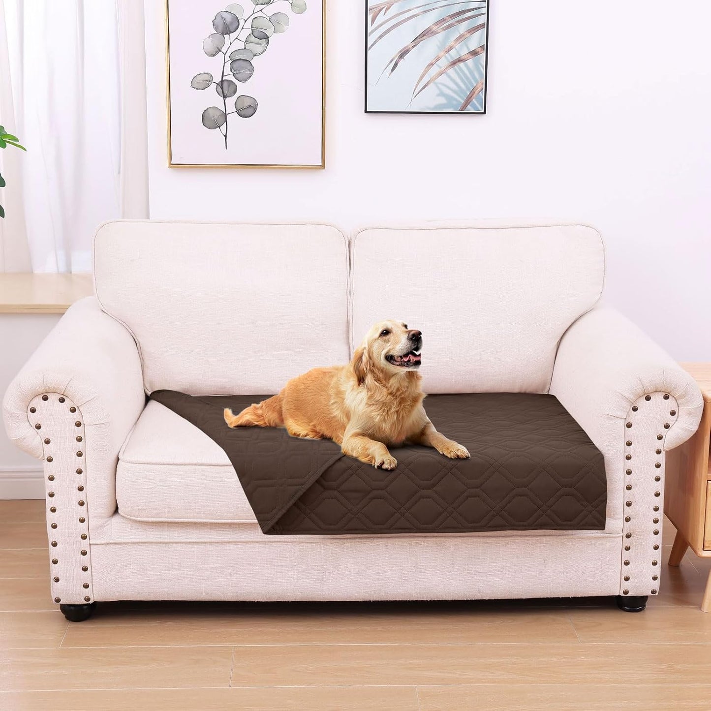 hyha Waterproof Dog Bed Blanket, Soft Pet Blankets, Waterproof Couch Cover for Dogs, Reversible Sofa Covers Washable for Furniture (30x70 Inch, Grey/Dark Grey)