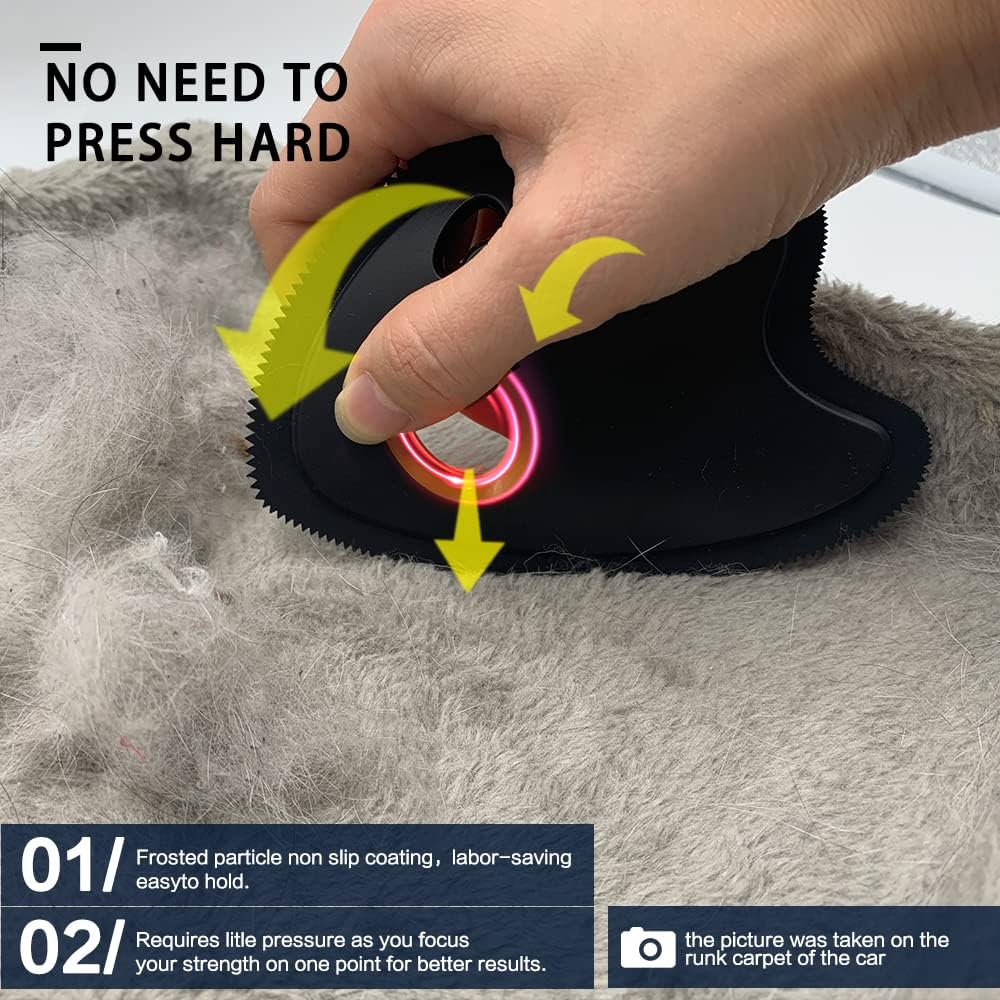 Mini Pet Hair Remover Detailer for Couch Dog Cat Hair Remover 3 Cleaning Modes to Get Rid of The Stubborn Pet Fur Brush for Auto Detailing Couch, Furniture, Lint, Carpet, Seat Couch, Home Fabric