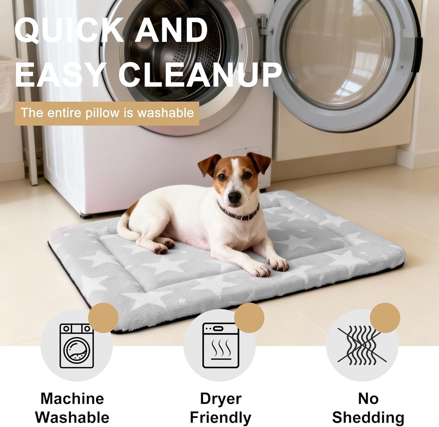 Dog Bed Mat – Soft & Comfortable Dog Kennel Pad for Crate – Durable Crate Bed & Mat for Dogs & Cats – Ideal for Crate, Kennel, and Home Use