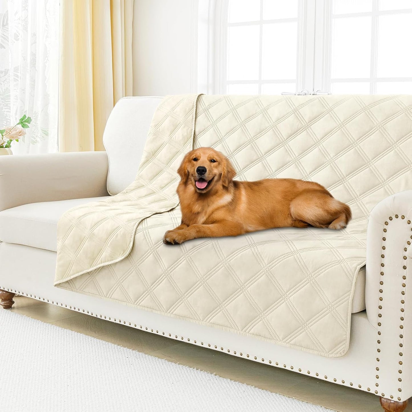 Smiry Waterproof Dog Bed Cover Blanket 30x70, Soft Reversible Pet Blanket, Washable Leakproof Cats Dogs Couch Cover for Sofa, Couch, Furniture, Grey/Dark Grey