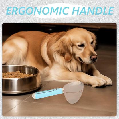 Yardwe Pet Food Scoop with Stainless Steel Clip, Precise Measurements for Cat and Dog Food