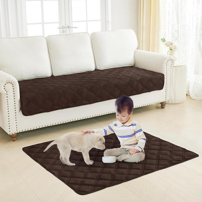 Smiry Waterproof Dog Bed Cover Blanket 30x70, Soft Reversible Pet Blanket, Washable Leakproof Cats Dogs Couch Cover for Sofa, Couch, Furniture, Grey/Dark Grey