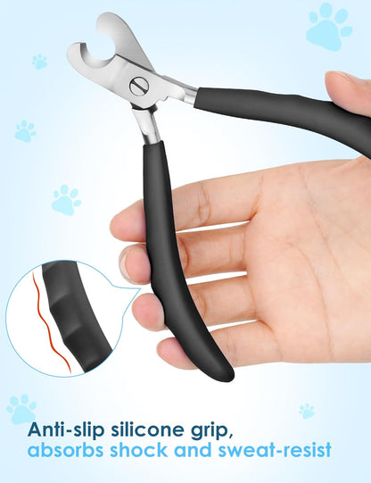 Gobeigo Upgrade Wide Open Dog Nail Clippers for Large Dogs Cut Like Butter, Heavy Duty Dog Nail Trimmer Full Metal Razor Sharp Professional for All Dogs Cats with Thick Toenail