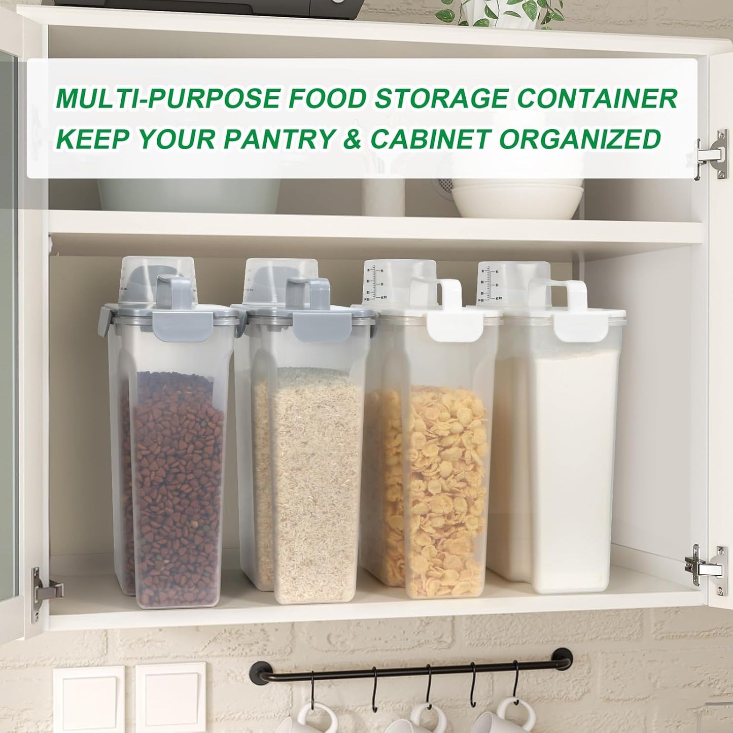 TBMax Dog Food Storage Container 5-7 lbs, Airtight Cat Food Container with Larger Spout & Measuring Cup, Portable Pet Food Storage Dispenser for Small Animal Kibble Storage, Bird Seed Container