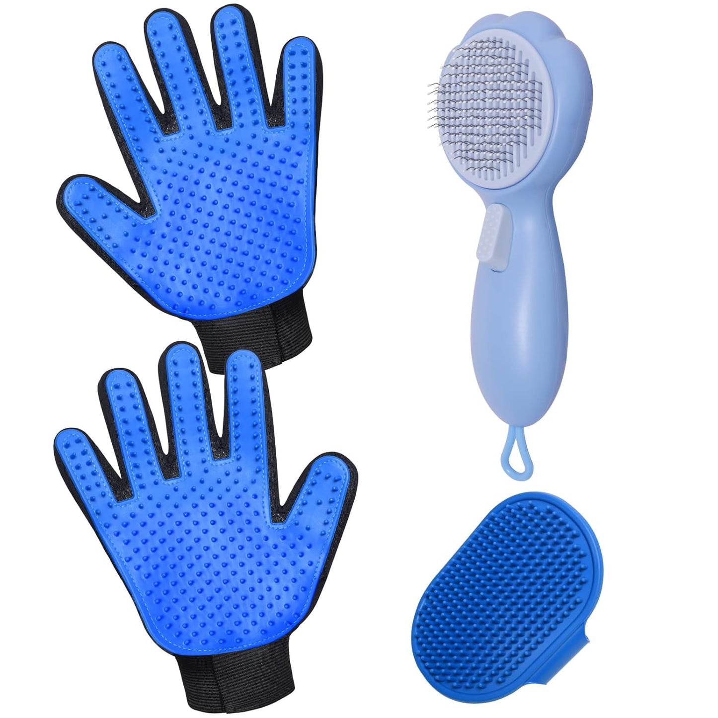 Cat Grooming Glove Brush,Pet Hair Remover Tool,Reusable Dog Hair Fur Remover for Carpet,Furniture,Couch,Clothes,Eco-Friendly and High efficiency