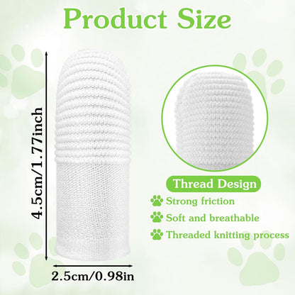 30Pcs Cat & Dog Toothbrush Finger, Soft Fabric Finger Toothbrush for Dogs Cats, Washable & Reusable Teeth Cleaning Wipes Toothbrushes Fingers Dental Wipes Care Remove Stain