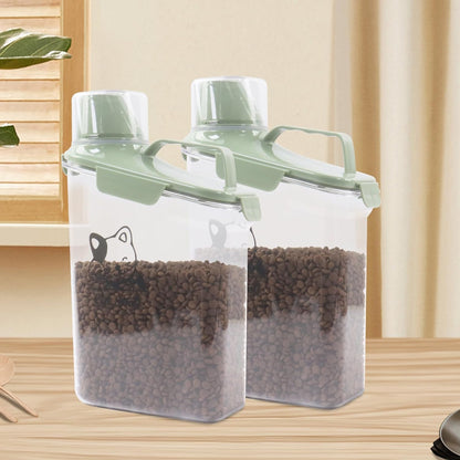 Dog Food Storage Container Airtight Portable Dog Food Container with Handled Lid and Pour Spout,Food Storage for Dog Dry Food Small Pet Food Container with Measuring Cup for Home, Travel,2.8L