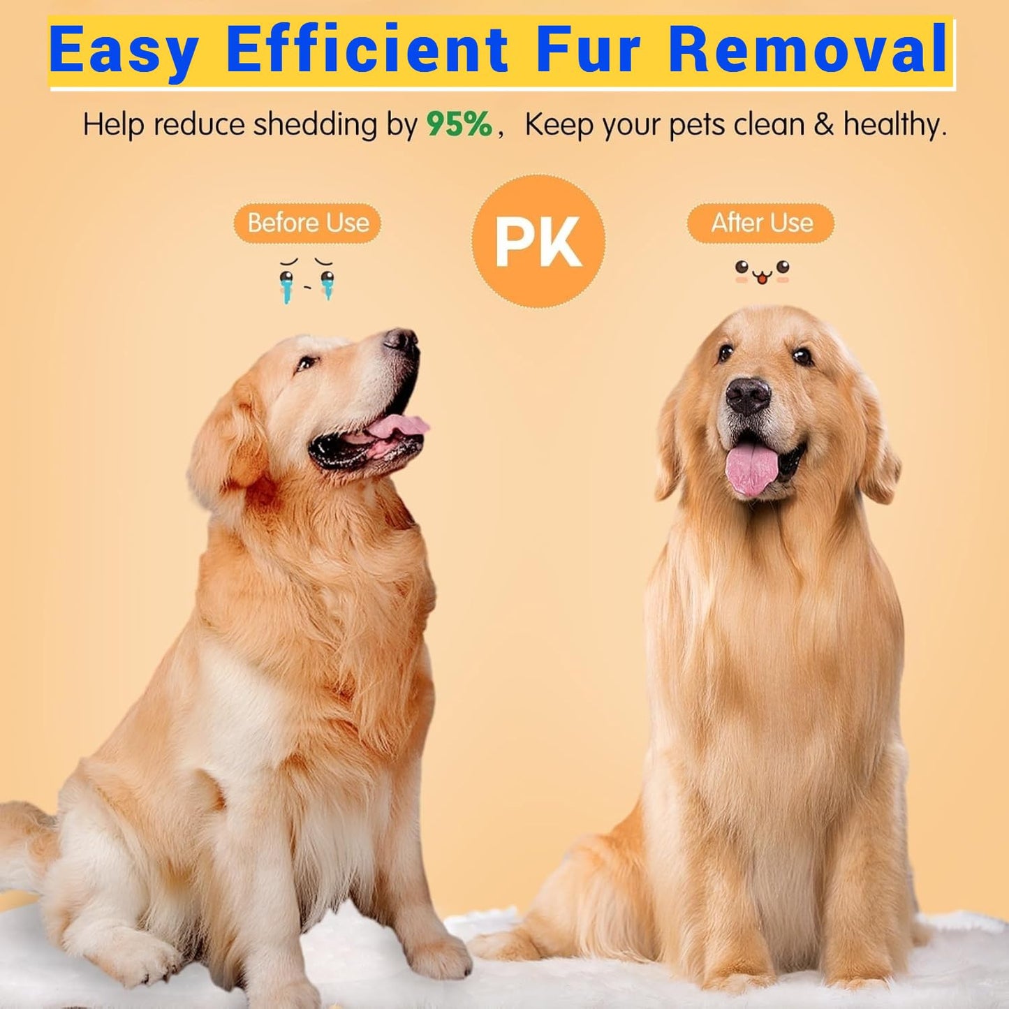 Self-Cleaning Slicker Brush, Dog Cat Bunny Pet Grooming Shedding Brush, Easy to Remove Loose Undercoat, Pet Massaging Tool Suitable for Pets with Long or Short Hair (Black)
