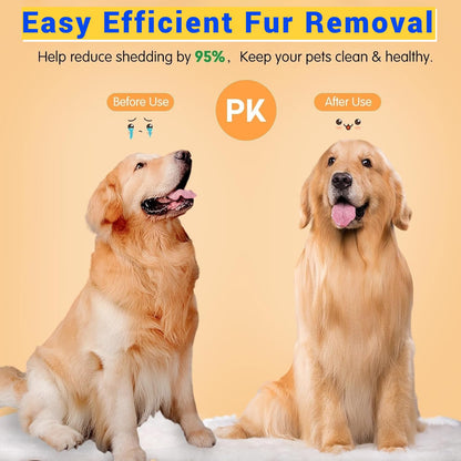 Self-Cleaning Slicker Brush, Dog Cat Bunny Pet Grooming Shedding Brush, Easy to Remove Loose Undercoat, Pet Massaging Tool Suitable for Pets with Long or Short Hair (Black)