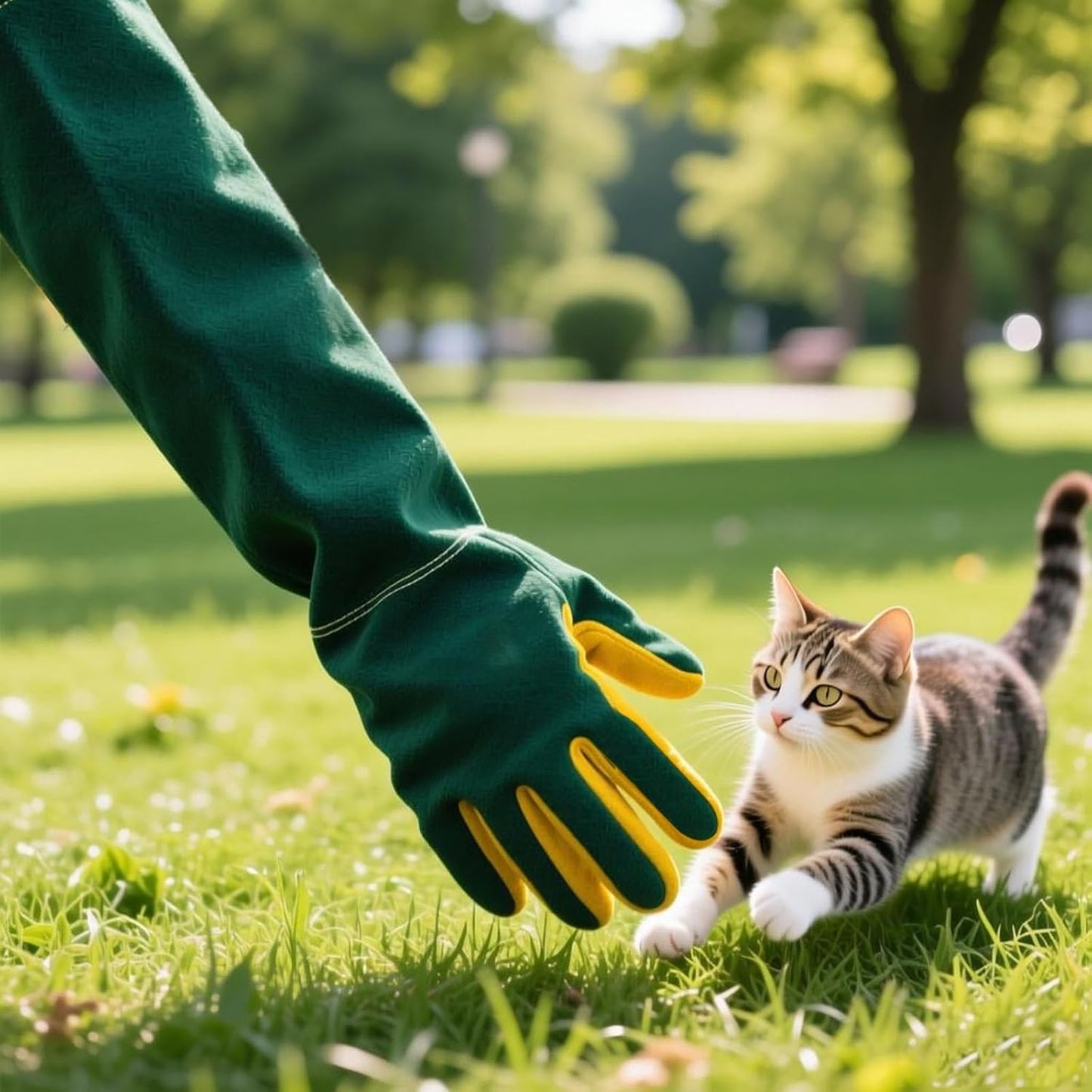 Animal Handling Gloves - 60CM Durable Bite & Scratch Resistant Gloves for Bathing, Grooming, Welding, Handling Dogs, Cats, Birds, Snakes, Parrots, Lizards, Reptiles