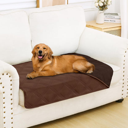 Smiry Waterproof Dog Bed Cover Blanket 30x70, Soft Reversible Pet Blanket, Washable Leakproof Cats Dogs Couch Cover for Sofa, Couch, Furniture, Grey/Dark Grey