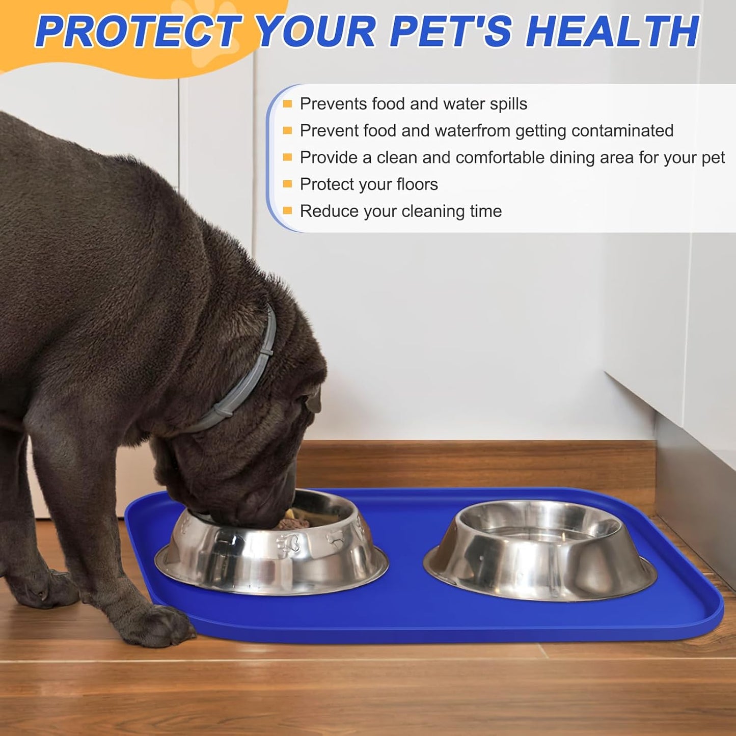 Small Silicone Pet Food Mat with Raised Edge for Food and Water Bowl, Square Dog Feeding Mats, Cat Food Trays for Floor Waterproof, Rubber Tray for Dogs and Cats, 12 x 12 x 0.7 Light Olive Green