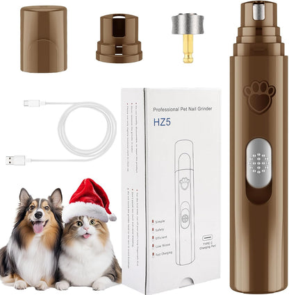 VIWIK Dog Nail Grinder, 2-Speed Rechargeable Dog Nail Trimmers for Large Medium & Small Dogs, Upgrade Professional Electric Pet Paws Grooming, Quiet Puppy Grooming Tool, for Dogs Cats