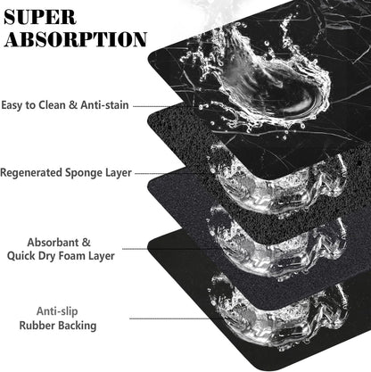 Dog Food Mats for Floors Absorbent, Pet Cat Food Mat - Quick Dry Dog Bowl Mats for Food and Water, Eco-Friendly Pet Supplies