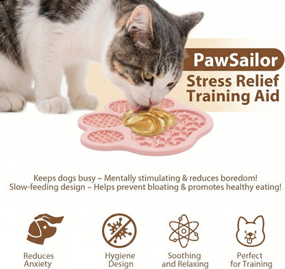Lick Mat for Dogs and Cats, Slow Feeder Mats with Suction Cups - Bathing, Grooming and Training, Anxiety Relief Feeding Pad,Dishwasher-Safe Yellow