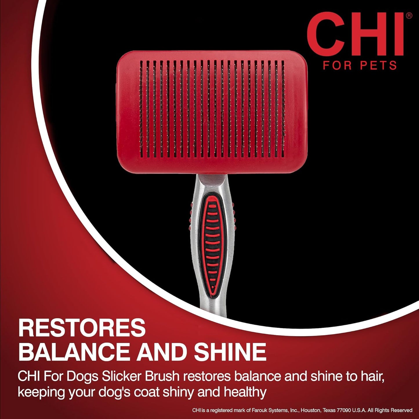 CHI for Dogs 2 in 1 Dematting and Deshedding Rake, Dual Head Dog Grooming Tool with Wide Tooth Dematting Rake and Fine Deshedding Rake, Detangler Comb for Thick Double and Long Dog Coat