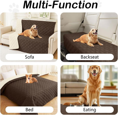 hyha Waterproof Dog Bed Blanket, Soft Pet Blankets, Waterproof Couch Cover for Dogs, Reversible Sofa Covers Washable for Furniture (30x70 Inch, Grey/Dark Grey)