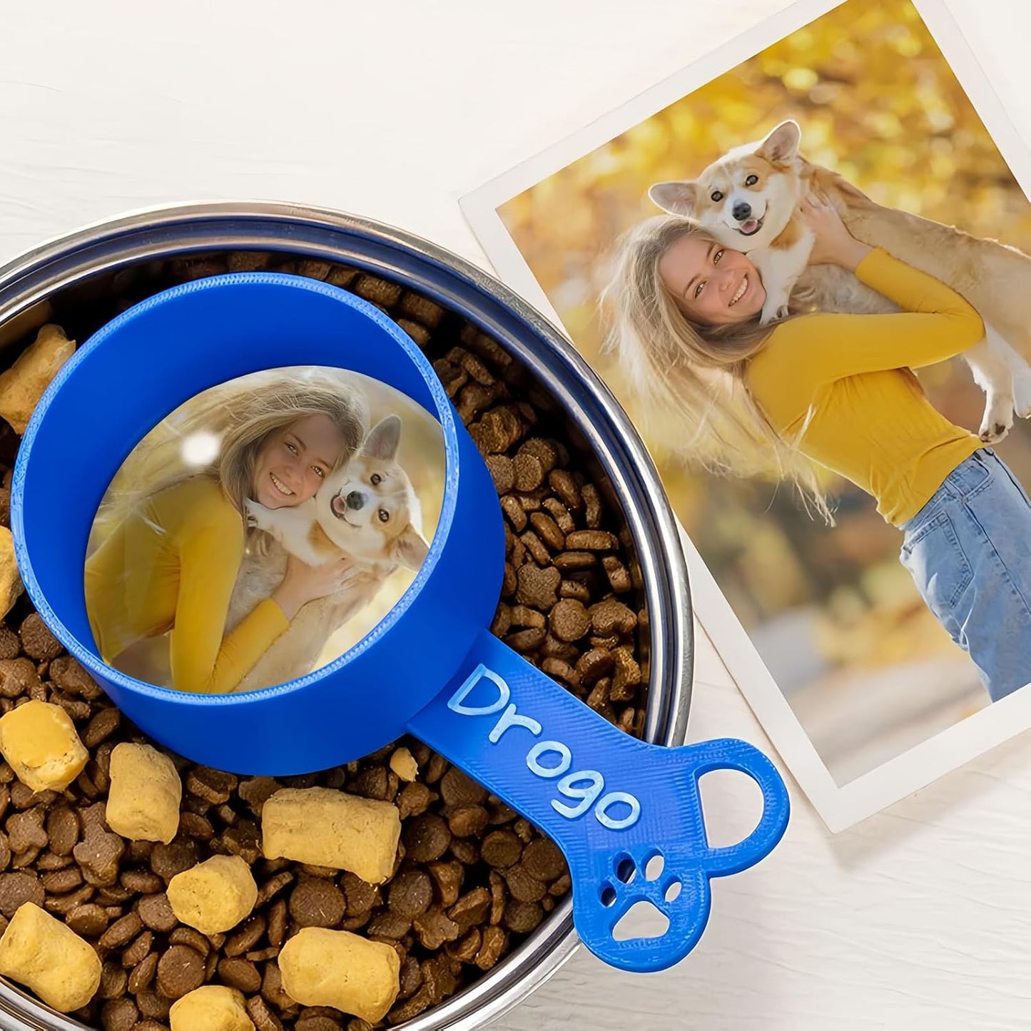 ubjva Personalized Dog Food Scoop Custom Dog Food Measuring Cup with Name Pet Accessories Gifts for Pet Lover