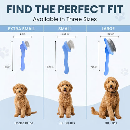 We Love Doodles Large Slicker Brush & Lavender Detangler Spray Pack - for Long-Haired Dogs, Dog Leave-In Conditioner for Reducing Mats, Knots & Tangles, Dematting & Conditioning Kit, 16 oz