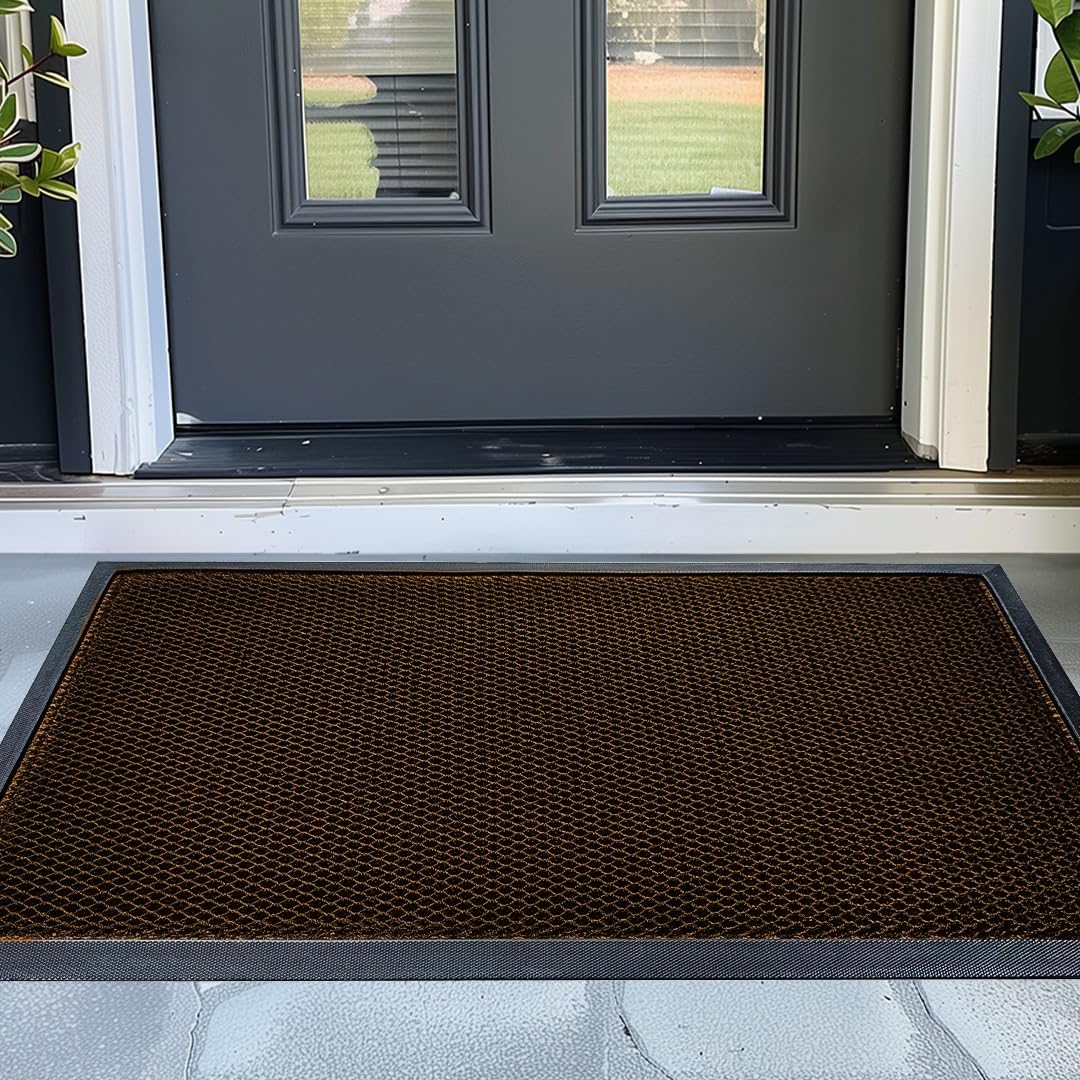 Muddy Mat® Meshy Mat™ Door Mat Heavy-Duty Quick-Dry Floor Mat, Sand & Dirt Trapper for Indoor & Outdoor, Ideal for Entrance, Mudrooms,Patios & Garages,Low-Profile,Non-Slip,Washable– Black 17"x30"x0.4"
