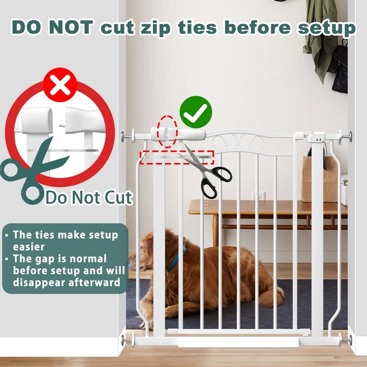 Fairy Baby 62.5"-71.6" Extra Wide Baby Gate Pressure Mount, Long Large Dog Gate Indoor Doorways Stairs, No Drill Safety Child Gate for Kids with Double Lock, Walk Thru Pet Gate for Puppy Doggy, Black