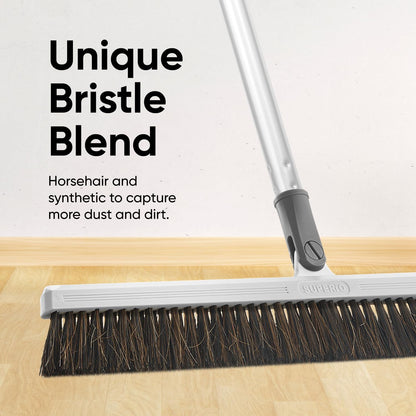 Superio 16"" Slim Silicone Salon Broom - Carpet Rake for Liquid, Human Hair, and Pet Hair, and Fur Space Saving and Easy to Wash, 12811274
