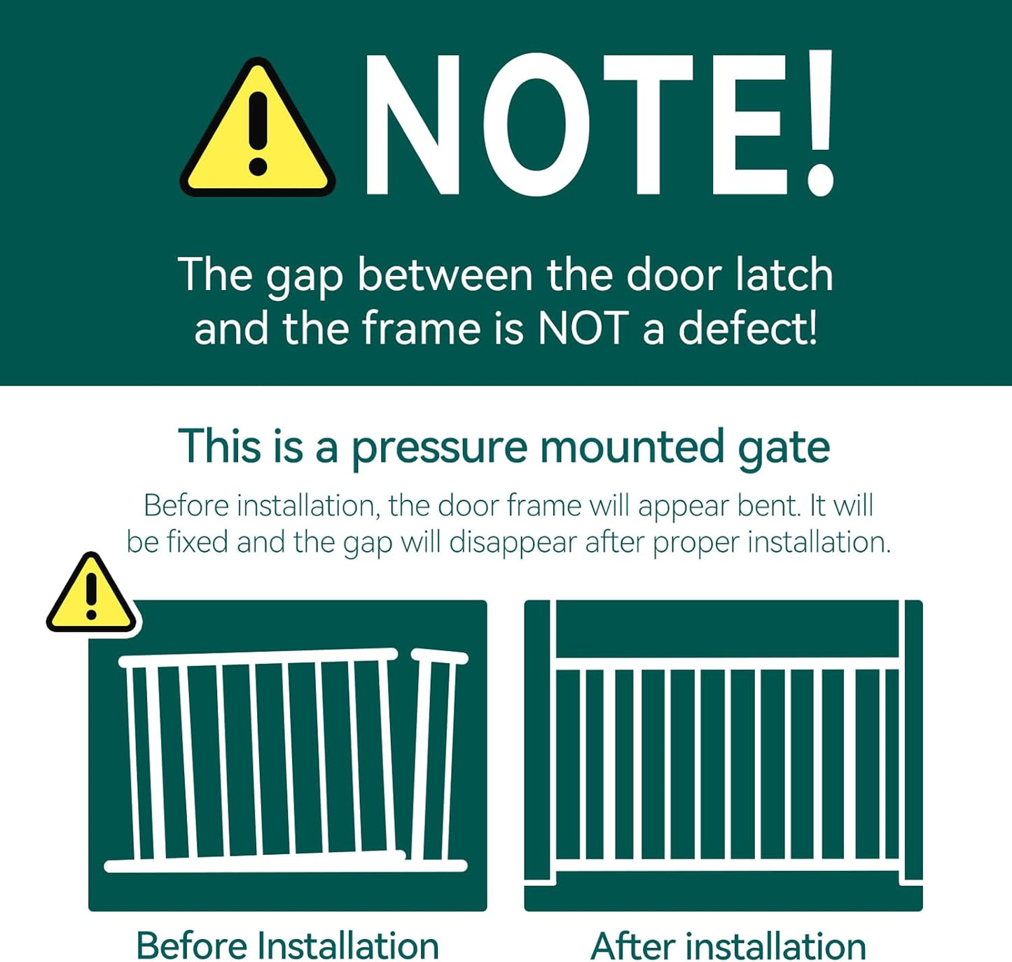 Babelio 36" Tall Auto Close Baby Gate with Small Cat Door, 29-43" Metal Cat Gate for Doorway, Stairs, House. Easy Walk Thru Dog Gate with pet Door, Includes 4 Wall Cups and 3 Extension Pieces, Black