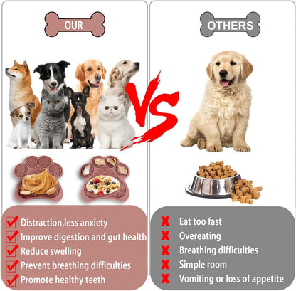 Lick Mat for Dogs and Cats - Slow Feeder Licking Pad with Suction Cups, Food-Grade Silicone for Bathing, Grooming, Nail Trimming & Anxiety Relief, Non-Toxic Pet Lick Mat (Pink)