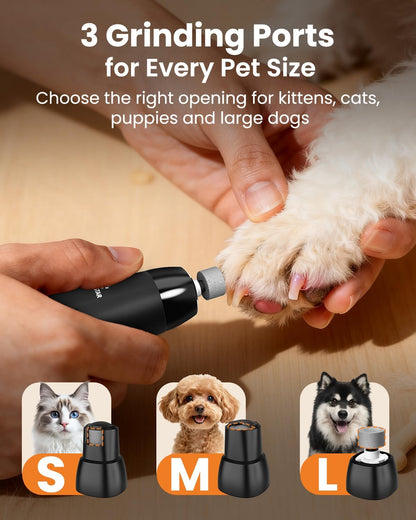 M&M STAR Dog Grooming Kit, 4-in-1 Dog Clippers for Grooming, Cordless Dog Hair Trimmer with Dog Paw Trimmer & Dog Nail Grinder, Low Noise Pet Clippers for Dogs Cats Face Ears Paws