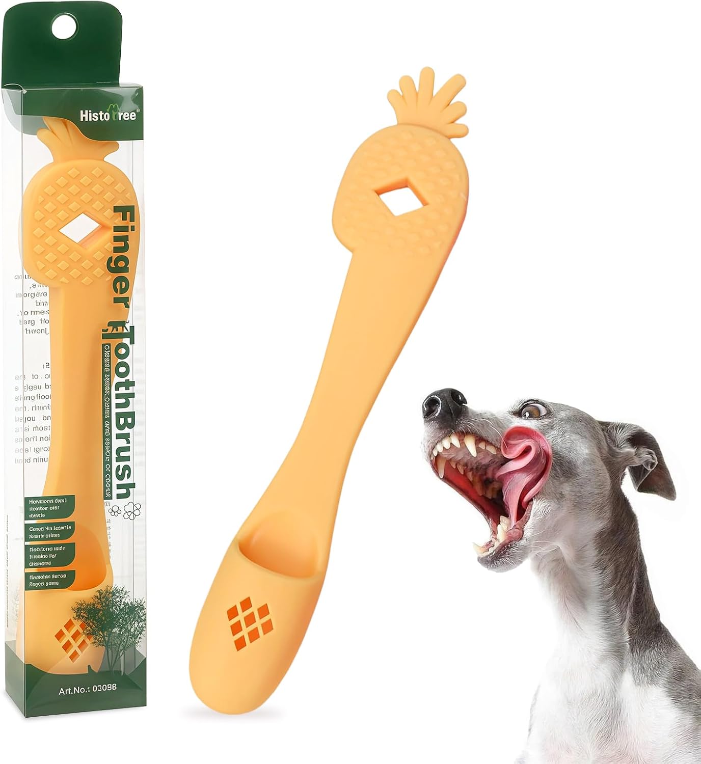 Yellow Pineapple-Shaped Dog Finger Toothbrush Soft TPR Anti-Slip Dog Finger Toothbrush Cover Cat Fingerbrush Tooth Cleaning Tool Pet Dental Care Toothbrush for Dogs and Cats 5.98in/15.2cm