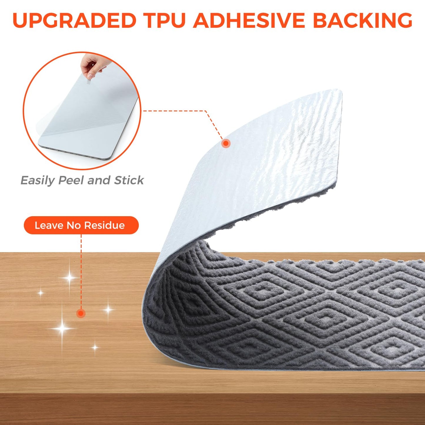 BAGAIL 15 Pack Non-Slip Stair Treads for Wooden Steps, 8"x30" Peel and Stick Carpet Stair Runners, Machine Washable Indoor Step Covers with No-Residue Adhesive for Dogs, Kids & Elderly - Dark Gray