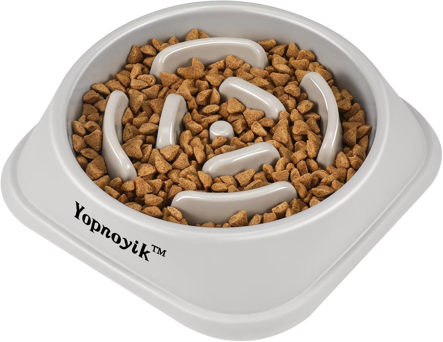 2 Pack Slow Feeder Dog Bowls for Healthy Eating, Non-Slip and Anti-Choking Design, Reduces Bloating & Overeating for Medium Dogs and Cats, Easy to Clean
