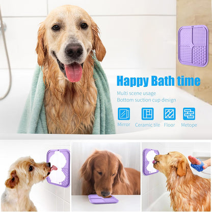 Honomastry Lick Mat for Dogs, Premium Lick Pad with Suction Cups for Dog Anxiety Relief, Slow Feeder Dog Bowls, Bathing, Grooming and Training.